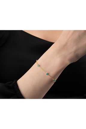 دستبند نقره طلائی زنانه 925 عیار CHARMORA JEWELRY STUDİO - کد 863811636