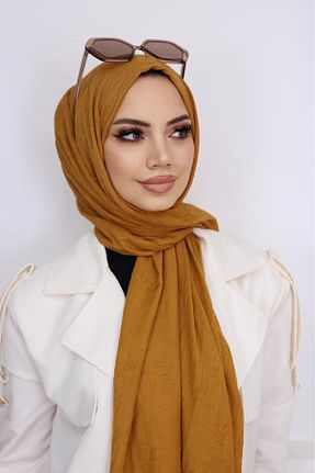 شال زرد زنانه پنبه ای Trablus - کد 863806218
