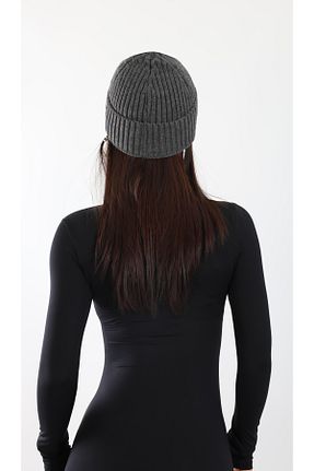 کلاه پشمی طوسی زنانه اکریلیک Lupin - کد 863800606