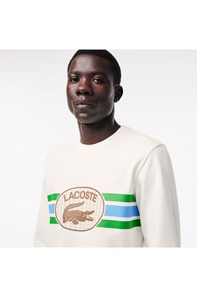 سوئیشرت بژ مردانه ساده Lacoste - کد 820446535