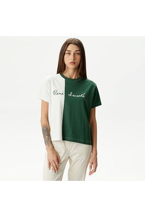 تیشرت سفید زنانه Loose Lacoste - کد 820864308