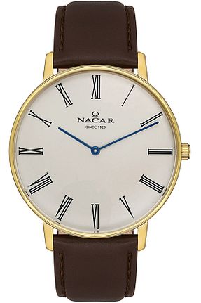 ساعت مچی قهوه ای مردانه 41 میلی متر Nacar - کد 734871193