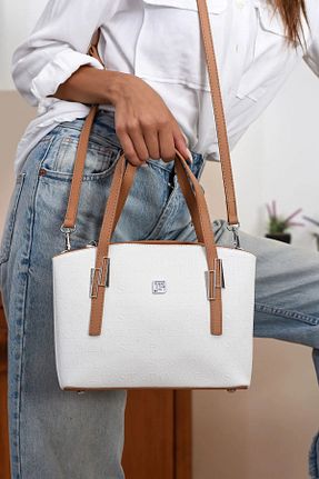 کیف دوشی سفید زنانه چرم خالص Just Polo - کد 863760333