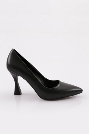کفش پاشنه بلند کلاسیک مشکی زنانه چرم مصنوعی Dgn - کد 772734487