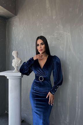 لباس سرمه ای زنانه بافتنی Genel Markalar - کد 460855209