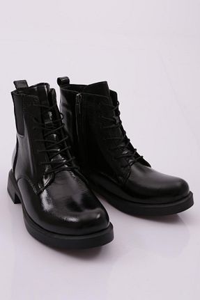 بوت / نیم بوت مشکی زنانه چرم خالص Dgn - کد 660426974