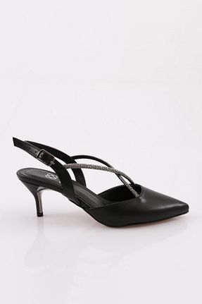 کفش پاشنه بلند کلاسیک مشکی زنانه چرم مصنوعی Dgn - کد 699237181