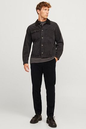 شلوار مشکی مردانه الاستین Jack & Jones - کد 863787917