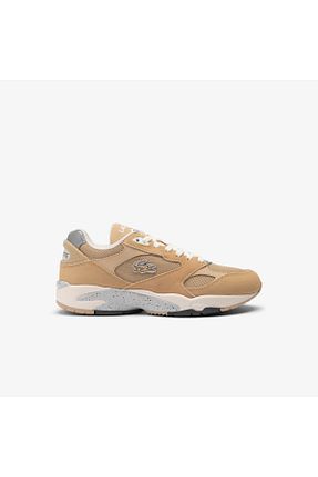 کفش اسنیکر قهوه ای مردانه بند دار Lacoste - کد 837975446