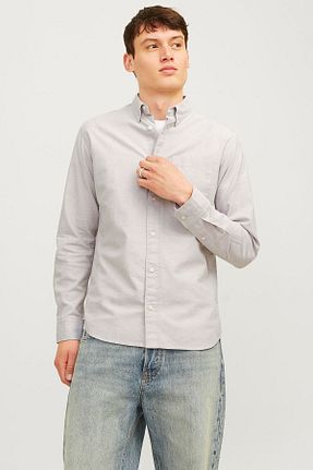 پیراهن بژ مردانه اسلیم فیت Jack & Jones - کد 863787931