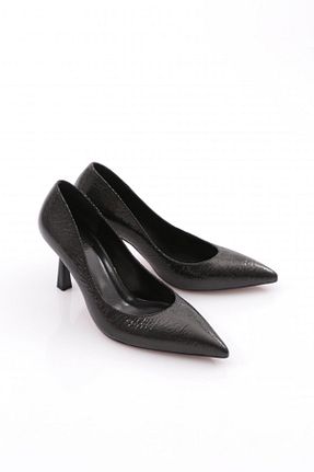 کفش پاشنه بلند کلاسیک مشکی زنانه چرم مصنوعی Dgn - کد 854855414