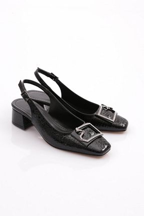 کفش پاشنه بلند کلاسیک مشکی زنانه چرم مصنوعی Dgn - کد 846149433