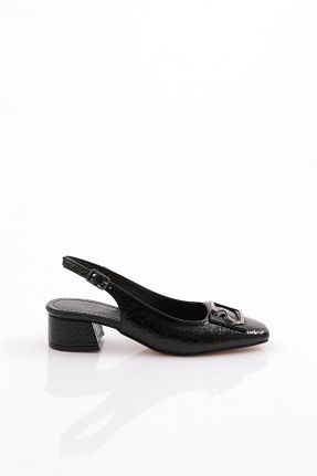 کفش پاشنه بلند کلاسیک مشکی زنانه چرم مصنوعی Dgn - کد 846149433