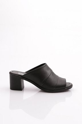 دمپائی مشکی زنانه چرم خالص Dgn - کد 775952792