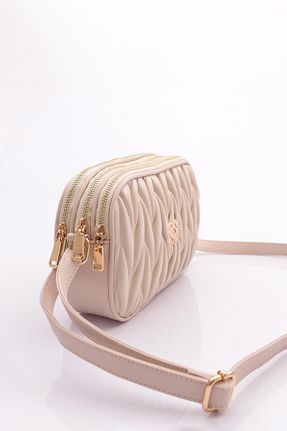 کیف دوشی بژ زنانه چرم مصنوعی Dgn - کد 777250814
