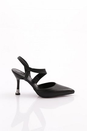 کفش پاشنه بلند کلاسیک مشکی زنانه چرم مصنوعی Dgn - کد 825736546