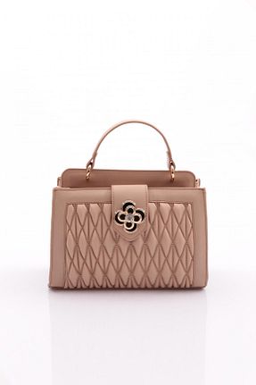 کیف دوشی بژ زنانه چرم مصنوعی Dgn - کد 845046728