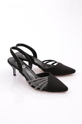 کفش پاشنه بلند کلاسیک مشکی زنانه چرم مصنوعی Dgn - کد 829589201