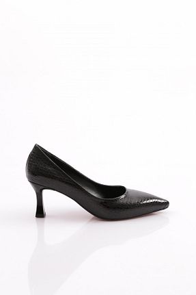 کفش پاشنه بلند کلاسیک مشکی زنانه چرم مصنوعی Dgn - کد 831543727