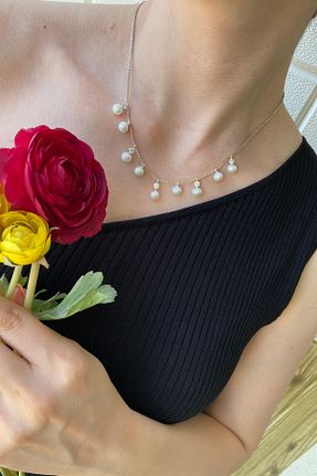 گردنبند مروارید سفید نقره Birinci1926 - کد 322946759