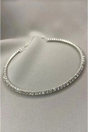 گردنبند جواهر طوسی زنانه سنگ MAKSESUAR - کد 863894757