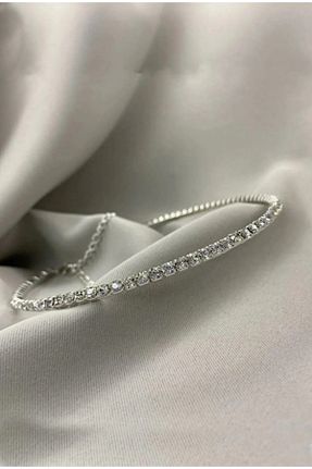 گردنبند جواهر طوسی زنانه سنگ MAKSESUAR - کد 863894757