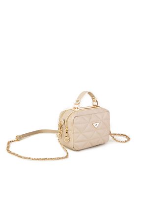 کیف پستچی بژ زنانه چرم مصنوعی Nas Bag - کد 675556872