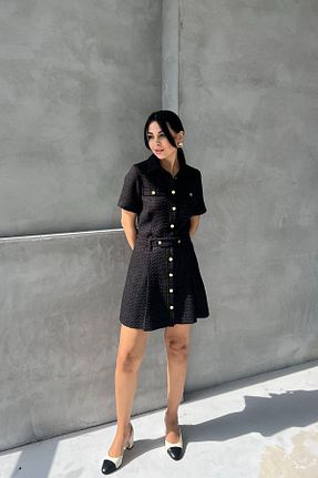 لباس مشکی زنانه بافتنی Seda Yalçın Atelier - کد 863898133