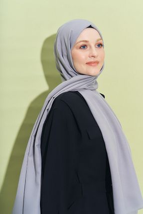 شال طوسی زنانه پنبه ای Modakaşmir - کد 863895598
