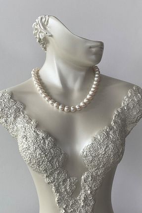 گردنبند مروارید سفید نقره Birinci1926 - کد 356836357