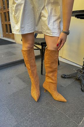 چکمه قهوه ای زنانه جیر SHOEBELLAS - کد 863929004