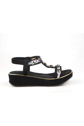 صندل مشکی زنانه پاشنه پر Guja - کد 852723039