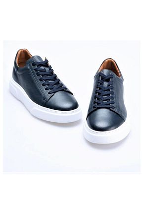 کفش کلاسیک سرمه ای مردانه چرم خالص BAGSSHOES - کد 458493103