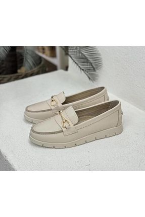 کفش کژوال بژ زنانه چرم خالص Venüs - کد 849288242