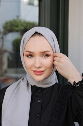 شال طوسی زنانه پنبه پلی استر QASSA SHAL - کد 864028889