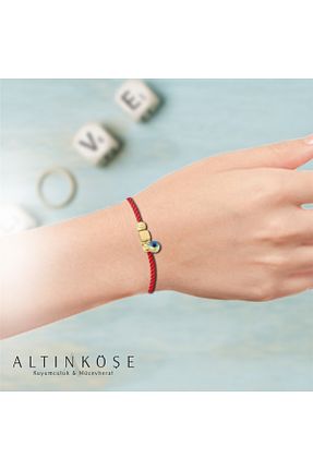 دستبند طلا قرمز زنانه 14 عیار Altınköşe - کد 158378770