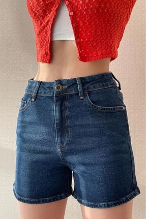 شلوارک و برمودا آبی زنانه فاق بلند Muscari - کد 864087074
