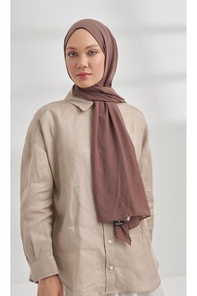 شال قهوه ای زنانه پنبه ای ARMANDA - کد 864345002
