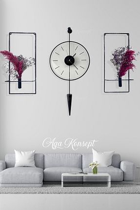 ساعت دیواری مشکی 40 x 90 AGA KONSEPT - کد 795744021