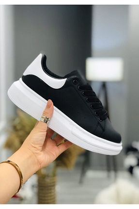 کفش اسنیکر مشکی زنانه بند دار AyakkabıZ - کد 864110739