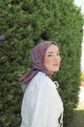 روسری قهوه ای پلی استر Silk Home - کد 846946486