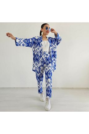 کیمونو و کافتان آبی زنانه لیکرا Altı Üstü Butik - کد 863628413