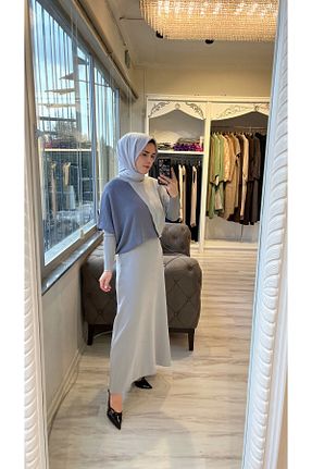 دامن طوسی زنانه تریکو Invee - کد 864164167