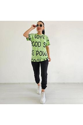 ست گرمکن سبز زنانه پنبه ای 6 butik altı üstü butik - کد 864170476