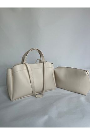 کیف دوشی بژ زنانه چرم مصنوعی melecco - کد 864191684