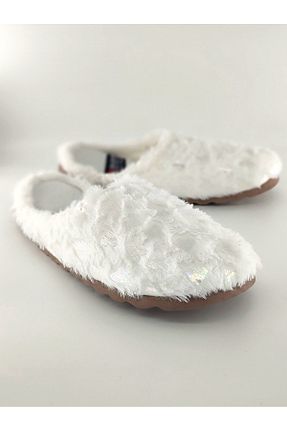 دمپائی خانگی سفید زنانه پارچه ای Gezer - کد 864200102