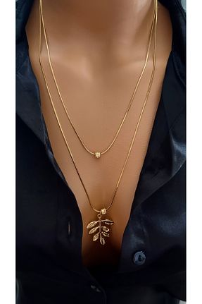 گردنبند جواهر طلائی زنانه روکش طلا Nevaa Still - کد 832363203