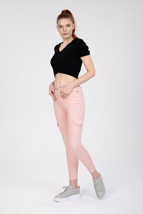 شلوار جین صورتی زنانه پاچه تنگ SHEVEGA - کد 864238470