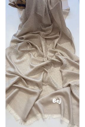 شال بژ زنانه ابریشم İpek - کد 864281407