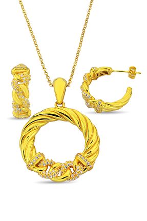 ست نقره طلائی زنانه زیرکن Argentum Concept - کد 864264920